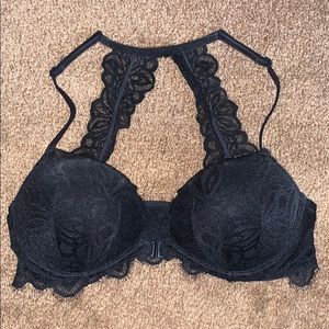 PINK lace back bralette